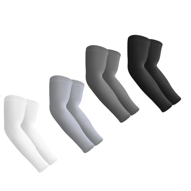Aegend 4 Pair Sun Protection Cooling Arm Sleeves Compression - Tattoo Cover up - Sun Sleeves for Men Women Youth