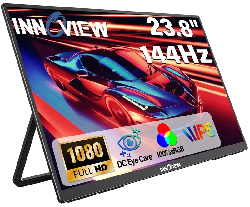 InnoView 23.8" 144Hz Monitor - 1080p IPS, USB-C HDMI, 100% sRGB