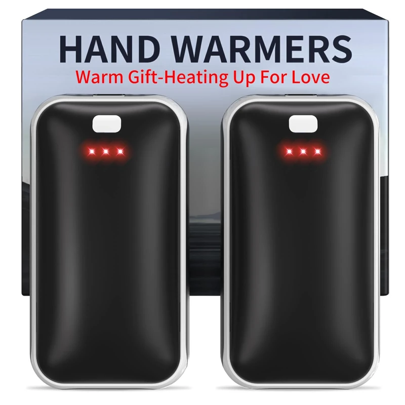 Lerat Hand Warmers Rechargeable, 2 Pack Electric Hand Warmer, Reusable Portable Pocket Heater USB Handwarmers, Gifts for Men, Women, Indoor, Outdoor, Hiking, Skiing, Camping, Hunting Accessories