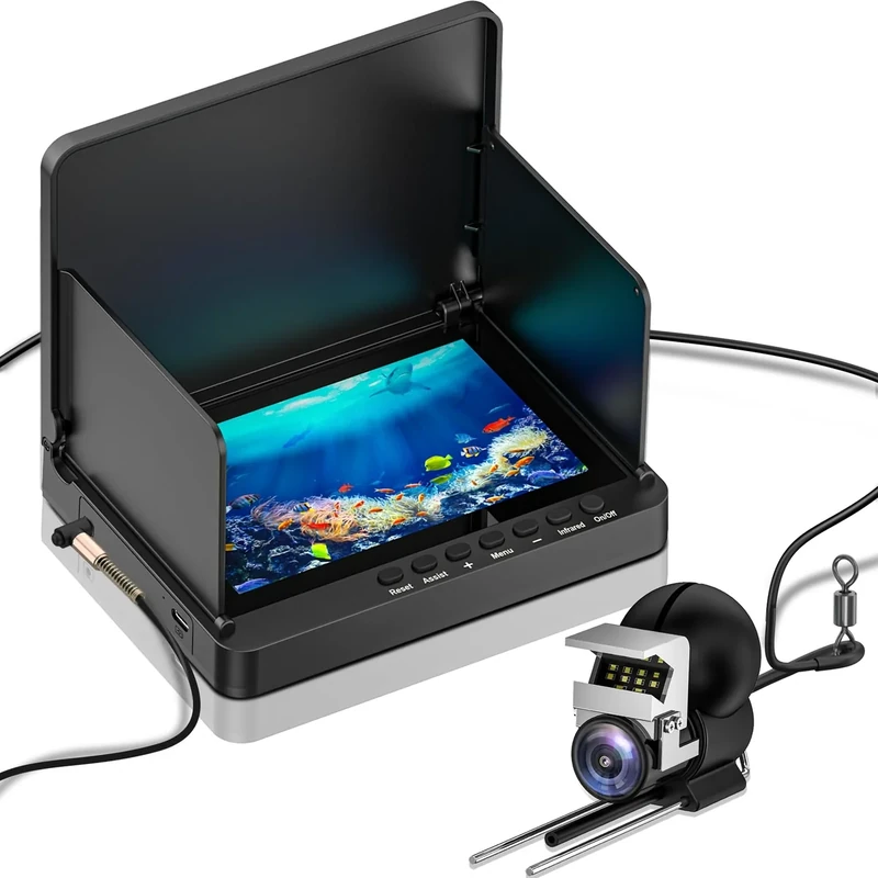 ZXBVSU Fishing Camera - 5" LCD, Night Vision, 100ft Cable