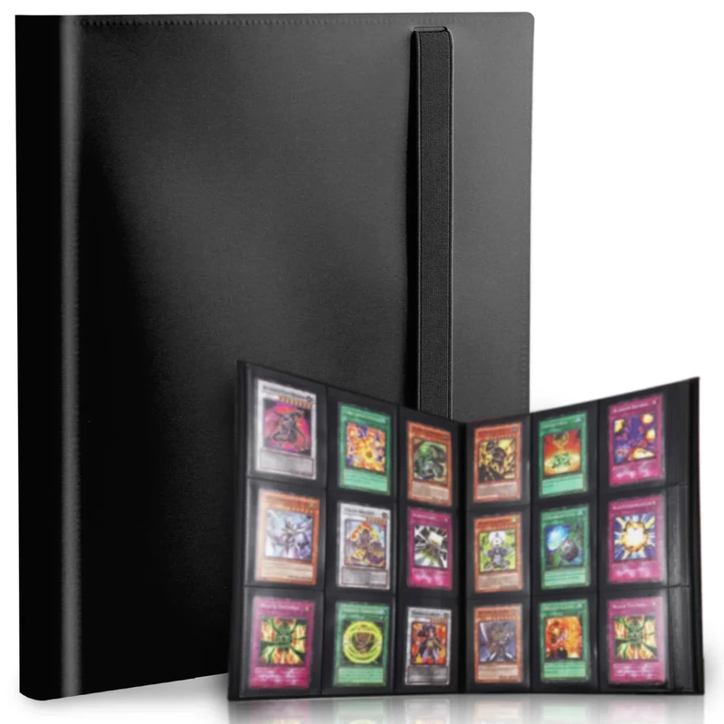 Card Binder, 9 Pocket Trading Card Album Folder,20 Pages, 360 Card Capacity Sports Card Binder, Premium Card Binders Compatible with MTG, TCG, Baseball Cards (Black)