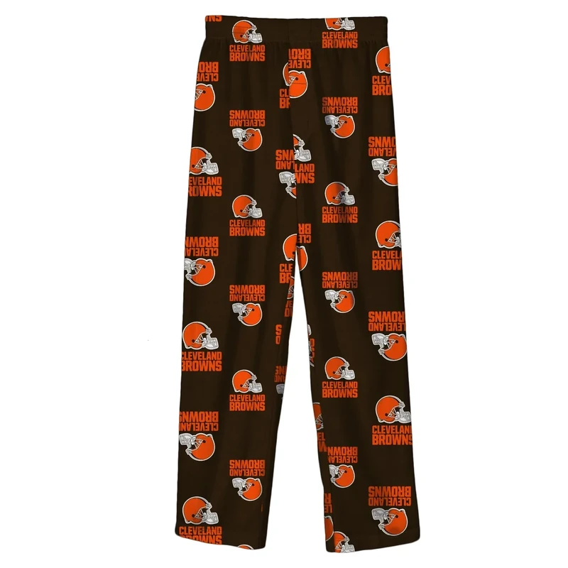 Outerstuff NFL Boys Kids and Youth Boys 4-18 Pajama Pant, Cleveland Browns, Large (12-14)