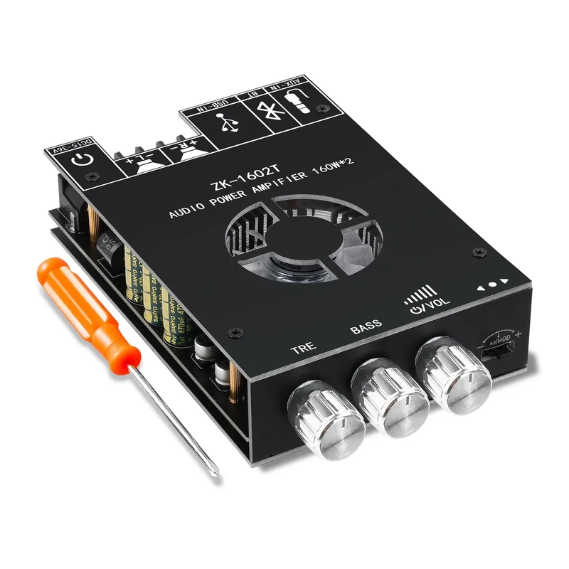 Daakro ZK-1602T 160W+160W Bluetooth Amp Board - Treble & Bass Control