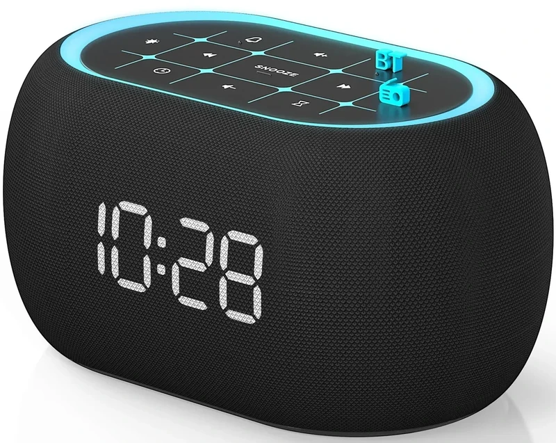 ANJANK Alarm Clock FM Radio with Bluetooth - Stereo, 0-100% Dimmer