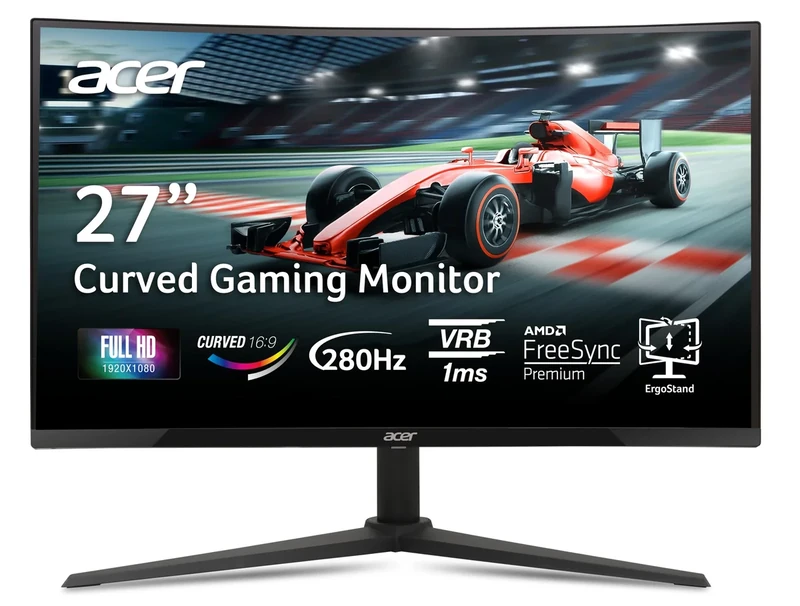 Acer Nitro XZ270 27" Curved Gaming Monitor - 1080p, 280Hz, FreeSync
