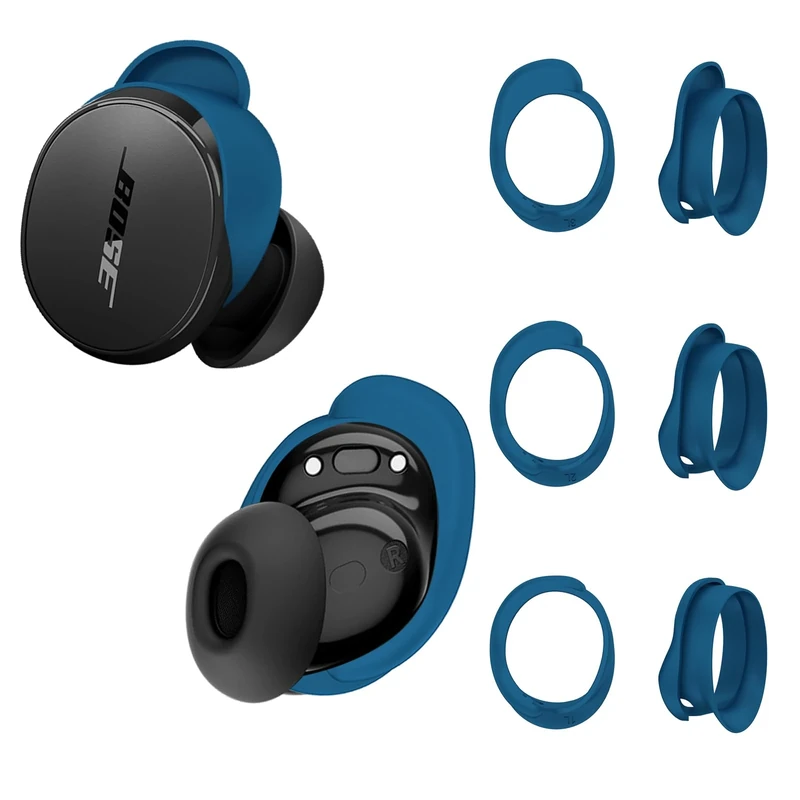 [3 Pairs] Ear Tips Covers for New Bose QuietComfort Earbuds, Sport Anti-Slip EarTips Silicone Anti Scratches Replacement Ear Covers Earbuds Accessories (S/M/L) (Blue)