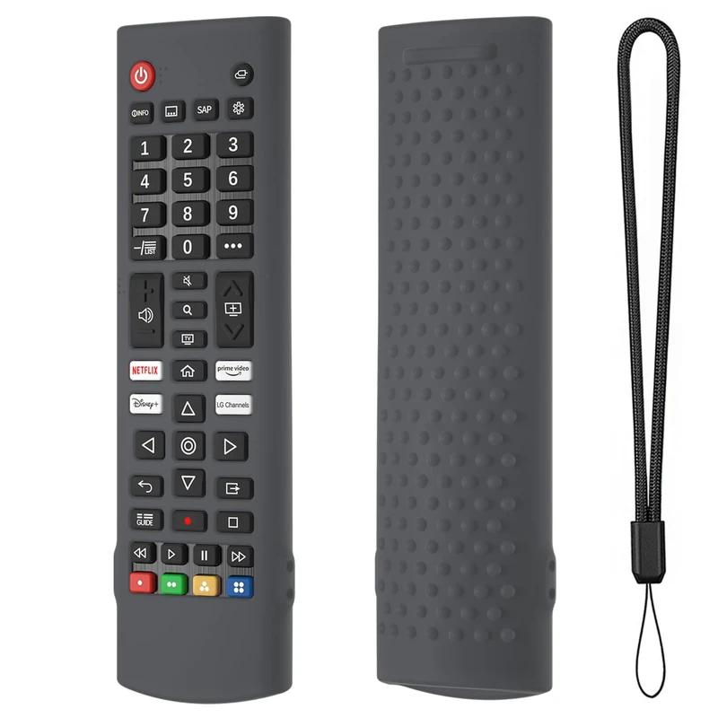 Hi Color Silicone Case Cover for LG TV Remote AKB75095307 AKB75375604 AKB74915305 Silicone Protective Sleeve for LG Smart TV (Dark Grey)