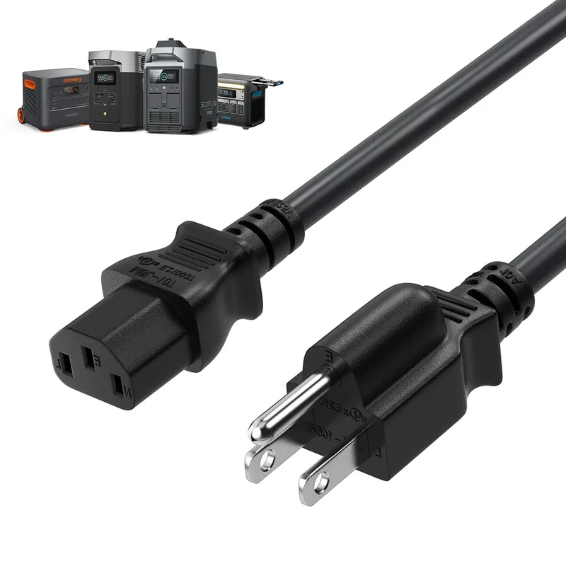 Heavy-Duty Power Station Charging Cable, 14AWG Fast Charger Cable for Jackery Explorer 2000/1500/1000 Pro,Ecoflow Delta/River Series,Bluetti EB3A;Anker 757/767, 125V 15A Universal AC Power Cord(16FT) - Image 1