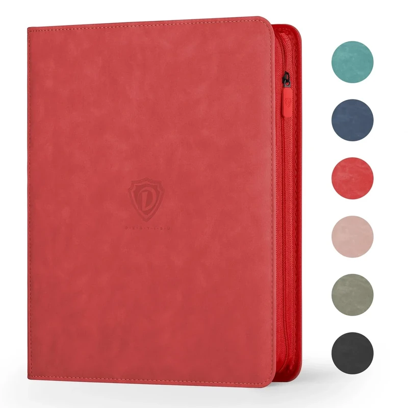 Deoyibu 9 Pocket Card Binder,360 Pockets Trading Card Binder,Double Sided Pocket Collection Binder,Card Folder for MTG,TCG,Game Cards,Sport Cards,Red