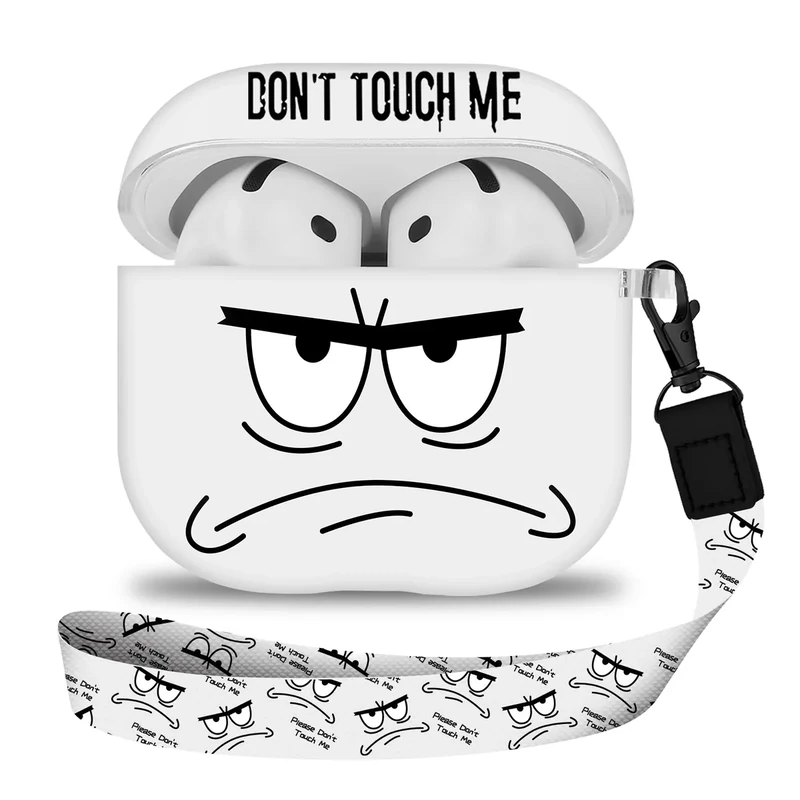 Youtec AirPods 4 Case Cover 2024 - Soft Shockproof White Keychain