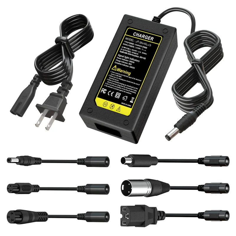Universal 7-in-1 Replacement Charger for Razor/Jetson/Voyage, Gotrax & Ninebot - 42V 2A Fast Charger for 36V 10S Lithium Battery - Image 1