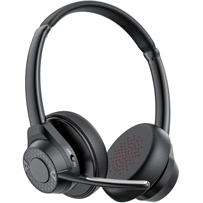 CPTEA Bluetooth V5.4 Headset - Noise Canceling Mic for Work & Zoom