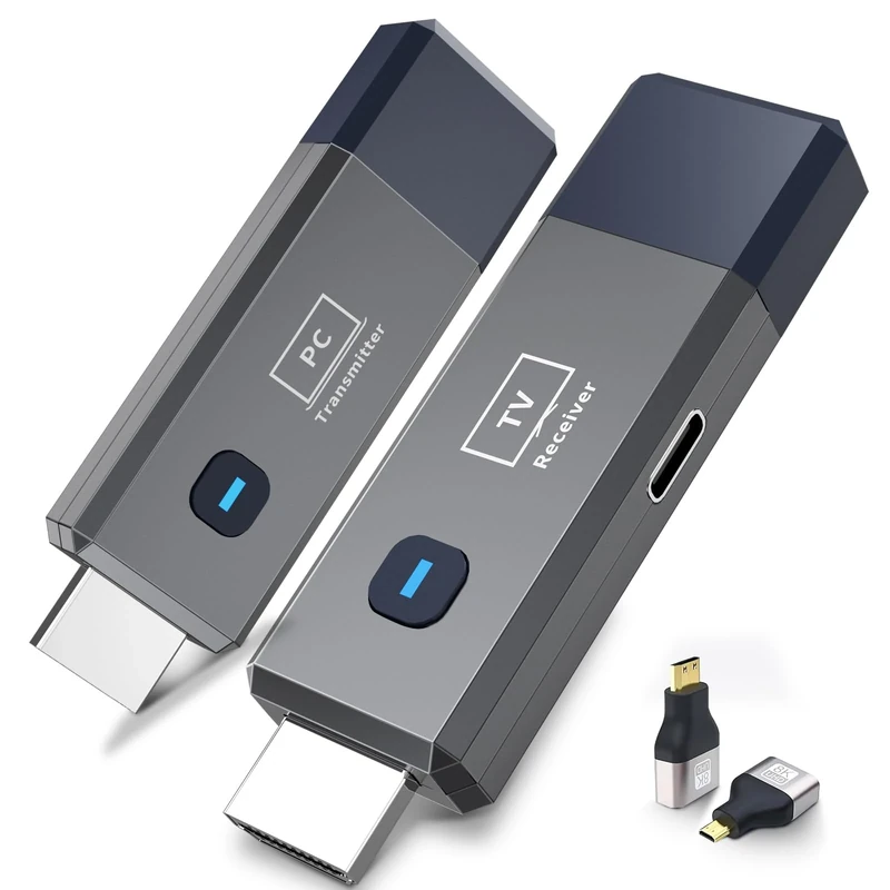 Qisoable 328ft Dual-Band Wireless HDMI Extender 4K 1080P Low-Latency