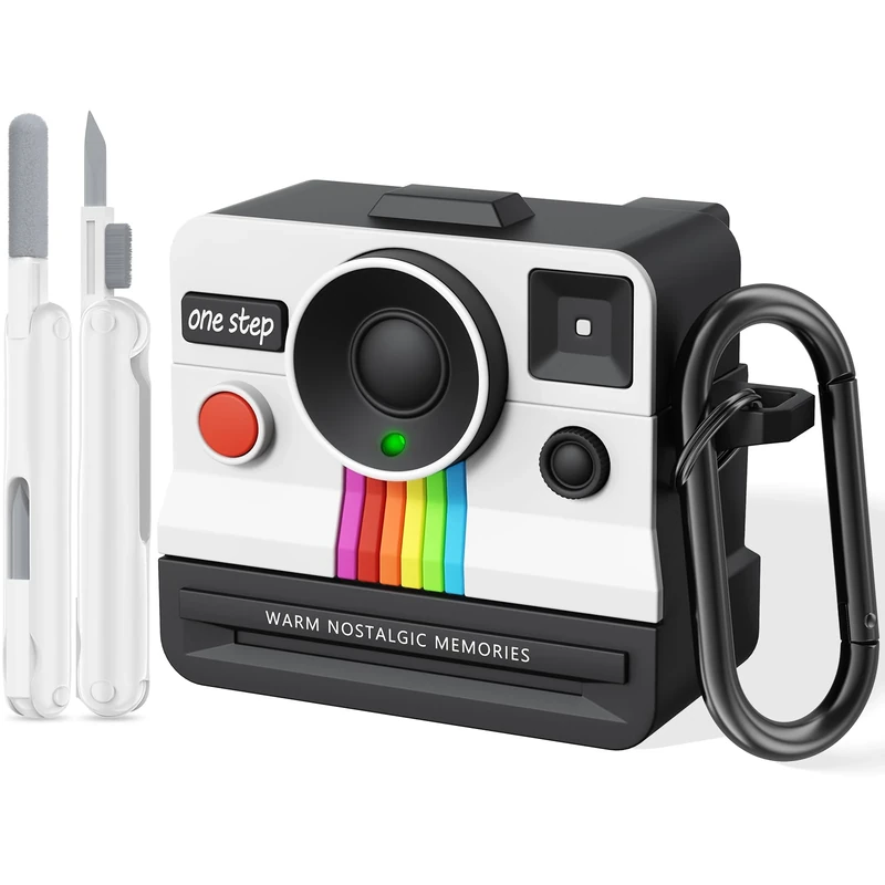 VISOOM AirPods 4 Case with Camera, Keychain+Cleaner - MagSafe White