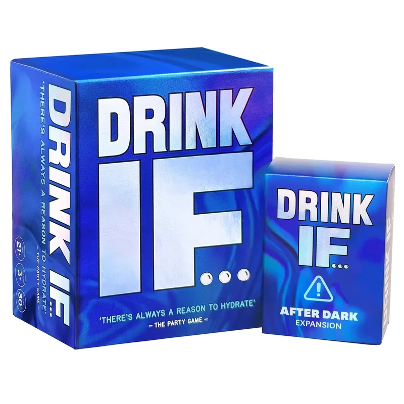 Drink IF… Adult Drinking Game for Parties + After Dark Expansion Set | Funny Icebreaker & Conversation Starter Card Game for Friends and Groups | Great for Game Night and Pregames| Fun Gift for Adults