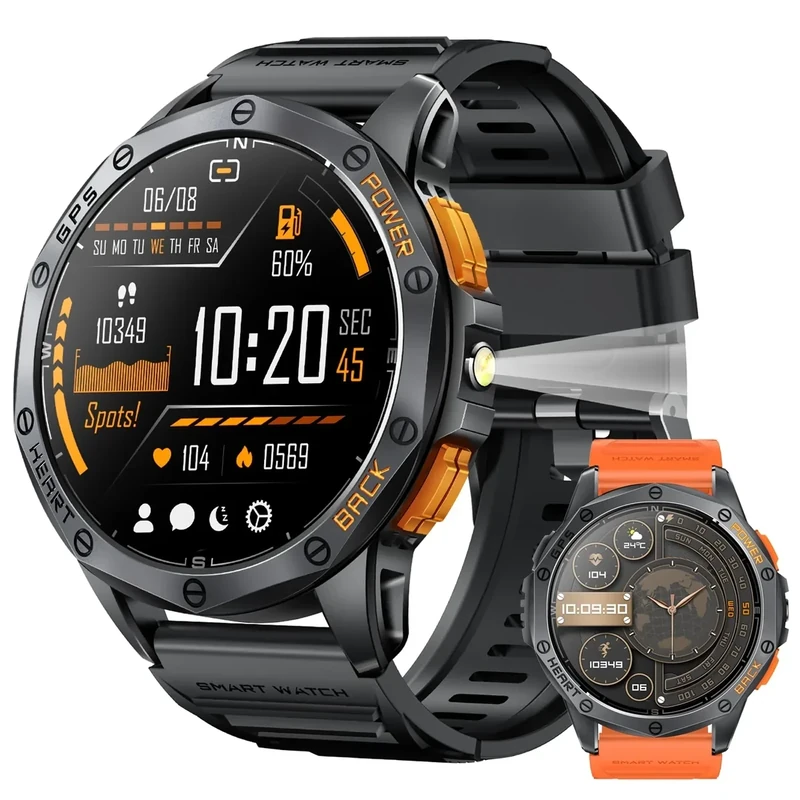 Tiwain Military GPS Smartwatch 170+ Sports, 1.43" AMOLED