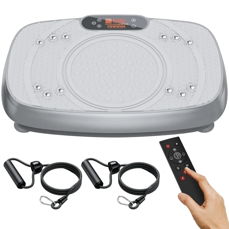 Virbration Plate for Weight Loss: Whole Body Vibration Platform Exercise Machine Home Gym Workout Equipment (Dove Grey)