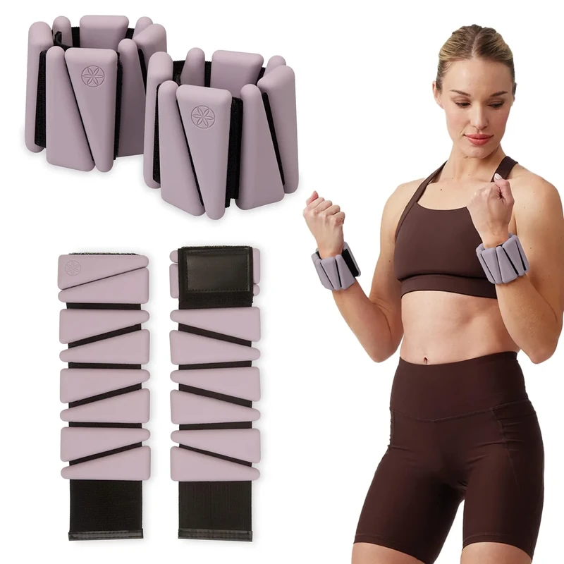 Gaiam Wrist and Ankle Weights, Wearable Bracelet to Strengthen, Tone & Sculpt, Adjustable Ankle Weights for Women & Men for Yoga, Dance, Pilates, Barre, Cardio, Home & Gym Use
