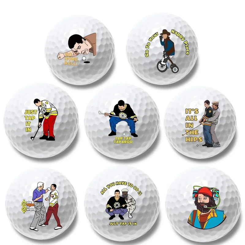 Artpreti 4 Pcs Funny Golf Balls for Birthday, Novelty Golfer Gift for Dad Coworkers Golfers Golf Lovers