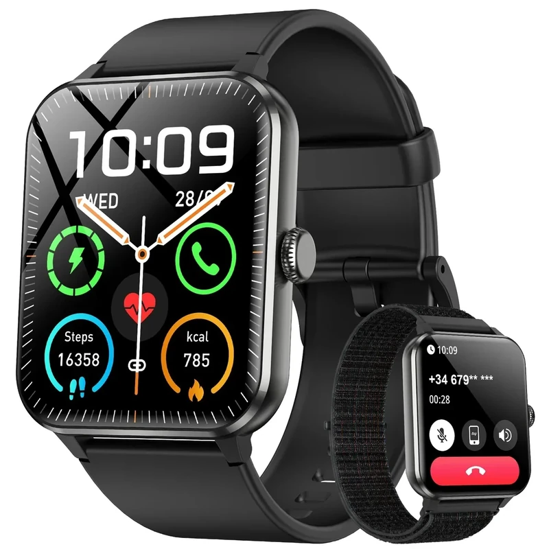 Blackview 2025 Smart Watch - Calls, Heart Rate, SpO2, 100+ Sports IP68