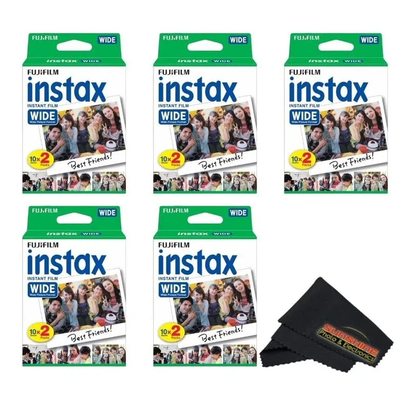 Fujifilm Instax Wide Twin Pack 5-Set - 100 ISO 800 Exposures