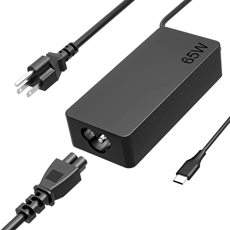 IKFJQCOA 65W 45W USB C Laptop Charger Compatible with Lenovo ThinkPad X1 X280 T14 T15 T480 T480s T490 T580 T590 E14 E15 E16,Yoga 6 7 720 730 C740 C940,Chromebook 300e,TypeC Fast AC Adapter Power Cord