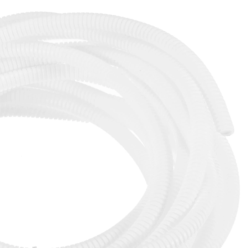 DMiotech 25ft Wire Loom Split Tubing 1/4 Inch(6.5 Mm) ID, Cord Protectors from Pet Flexible Conduit Cable Management for Office, Home, Garden, White