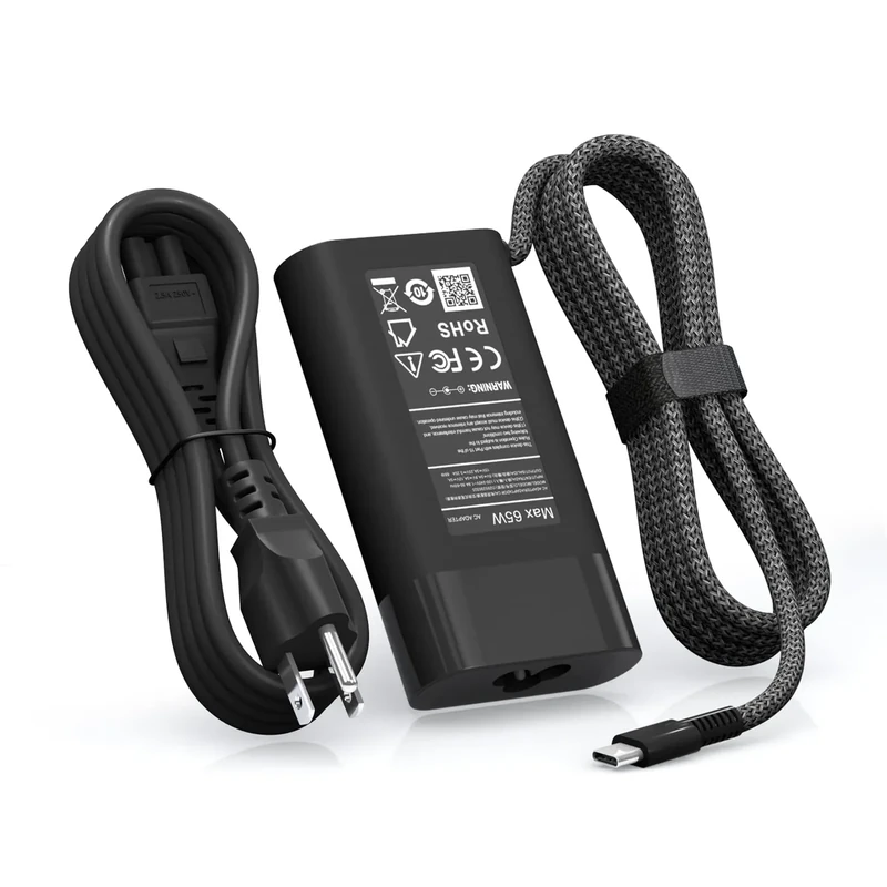 New 65W USB C Slim Compatible with HP Laptop Charger Spectre x360, Envy, Chromebook, Elitebook x360, Pavilion, Elite x2, Regular Compatible with HP Chromebook and Elitebook Charger.