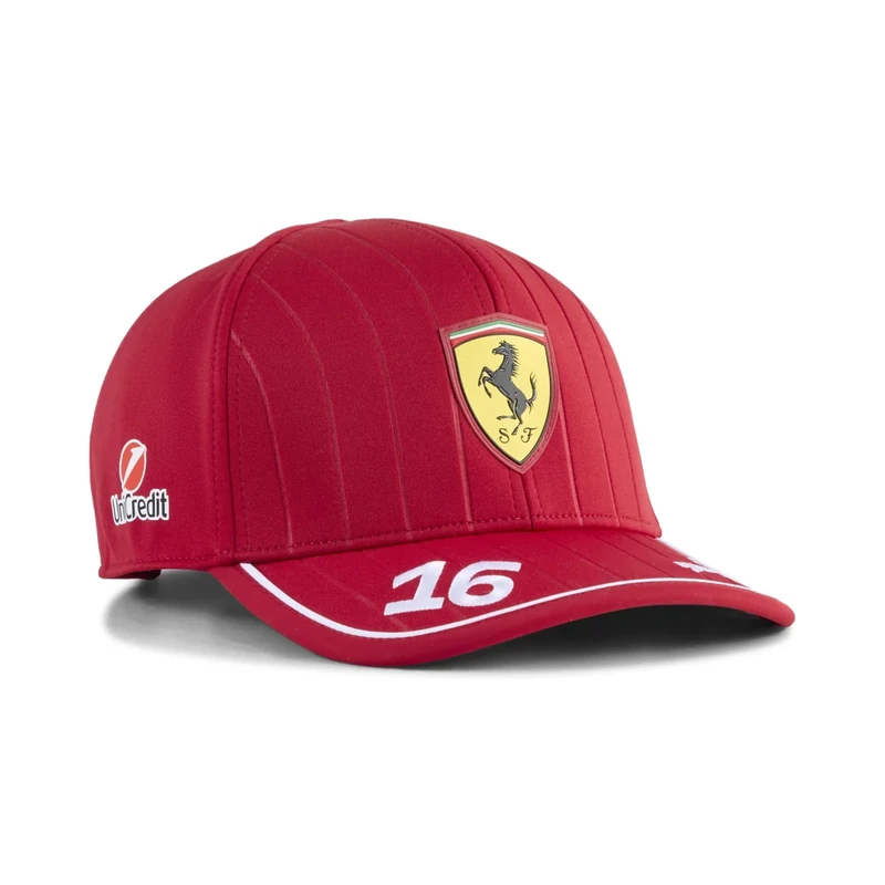 PUMA Scuderia Ferrari F1 2025 Charles Leclerc Hat - Red- One Size Fits Most - Image 1