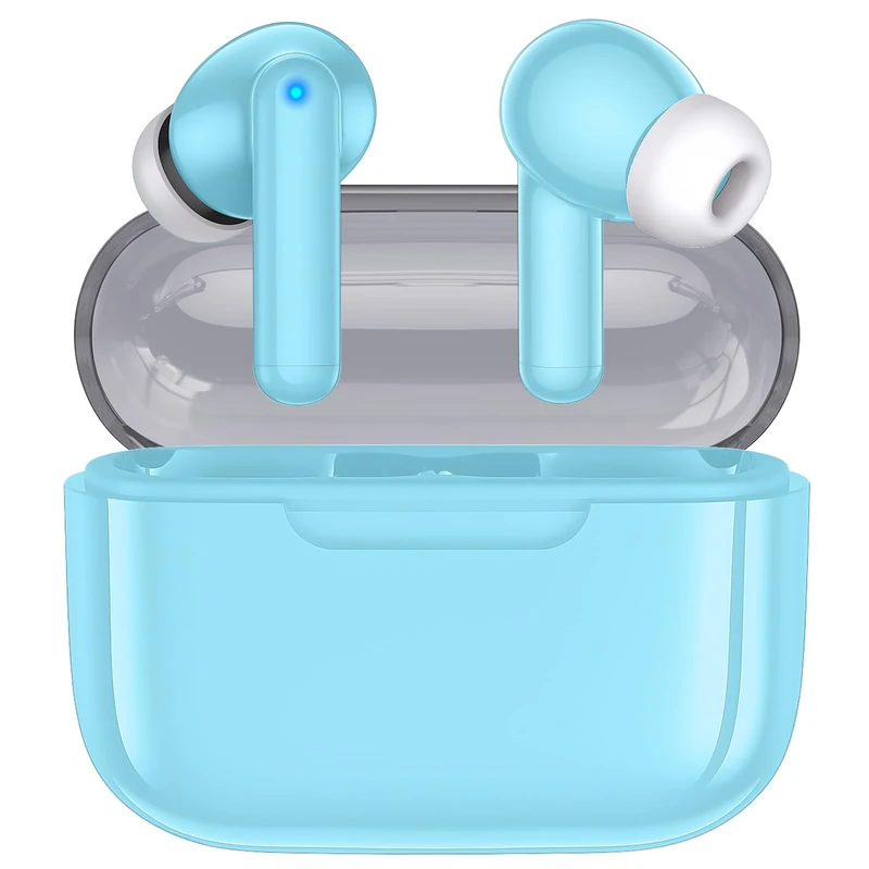 kurdene Wireless Earbuds - Bluetooth 5.3, Bass, 48h Playtime, Blue