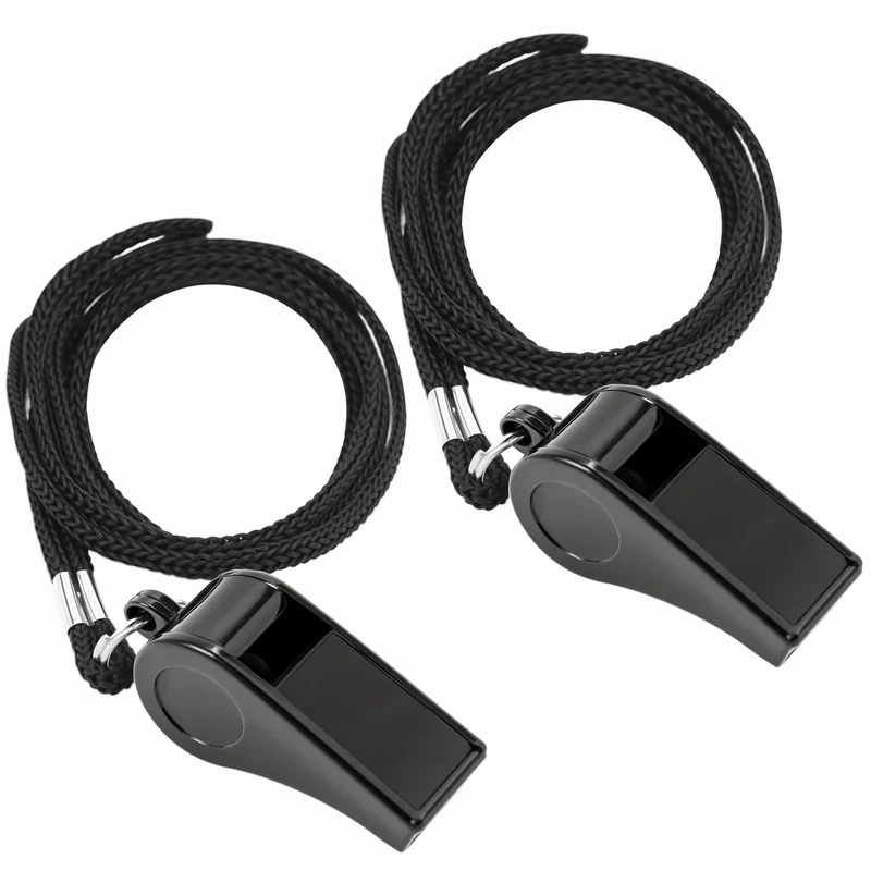 JKQAGD 2PCS Sports Whistles with Lanyard, Loud Crisp Sound Whistle Ideal for Coaches, Referees, Officials,Outdoor Enthusiasts, and Family Emergencies.