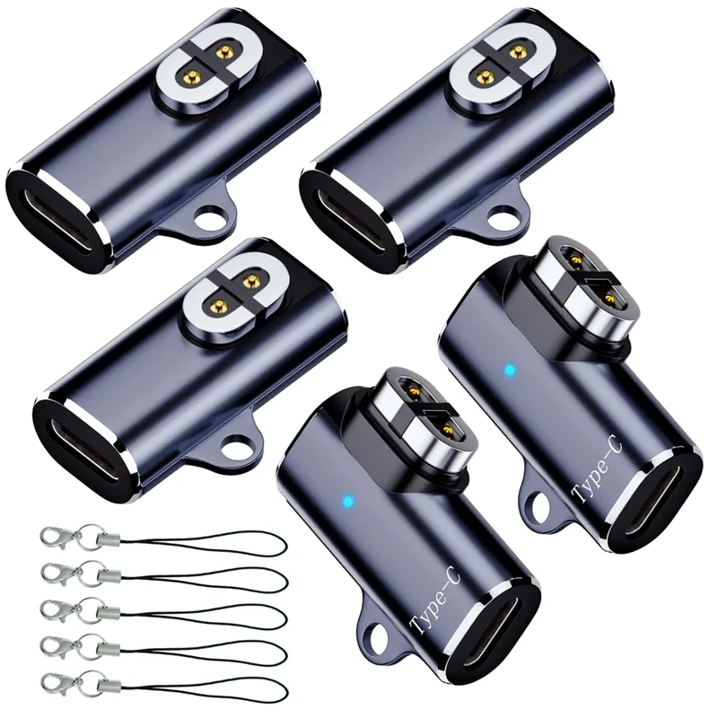 sweguard Shokz Charger Adapter 5-Pack USB C Charging Adapter to Shokz Magnetic Converter Compatible with Aftershokz Aeropex, Shokz OpenRun Pro/Air/Mini, OpenComm 2/UC