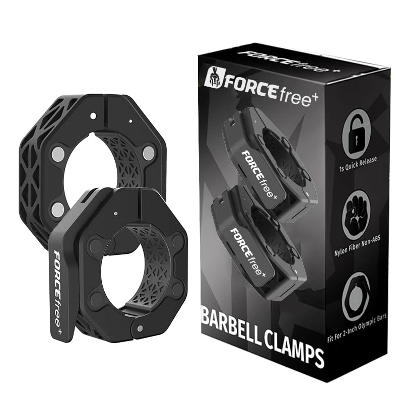 Quick Release Barbell Collars - Slim Design, Non-Slip Secure, High-Strength Durable, Magnetic Convenience - Fits 2-Inch Olympic Bars