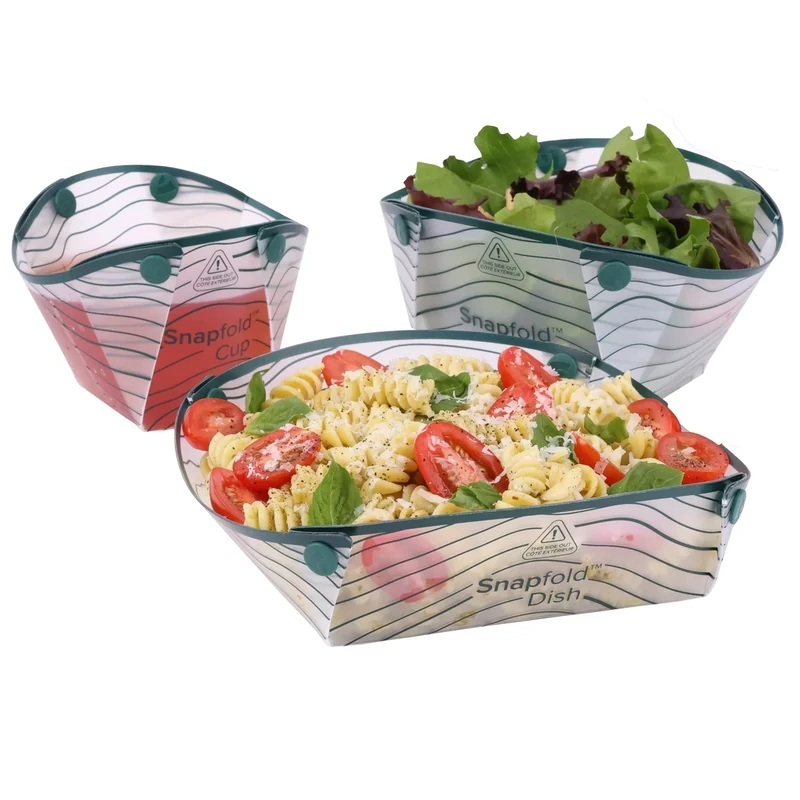 Coghlan's Snapfold™ Solo Pack 3-Piece Collapsible Tableware Set – Lightweight 4 oz, Leakproof, Compact Camping Gear for Backpacking, Hiking, and Outdoors, Includes Foldable Cup, Bowl, and Dish