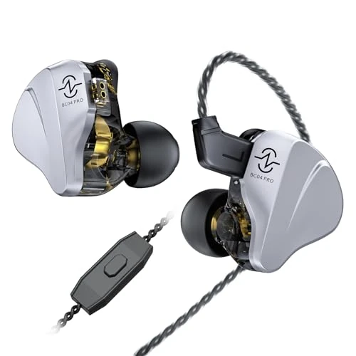 keephifi CCZ BC04 PRO Earphones - 10mm Magnetic DD/BA, 4-Core Plug, Mic