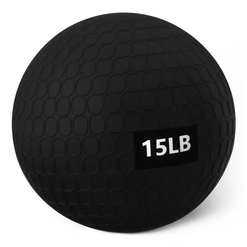 Amazon Basics Slam Medicine Balls for Exercise, 15lb, Black