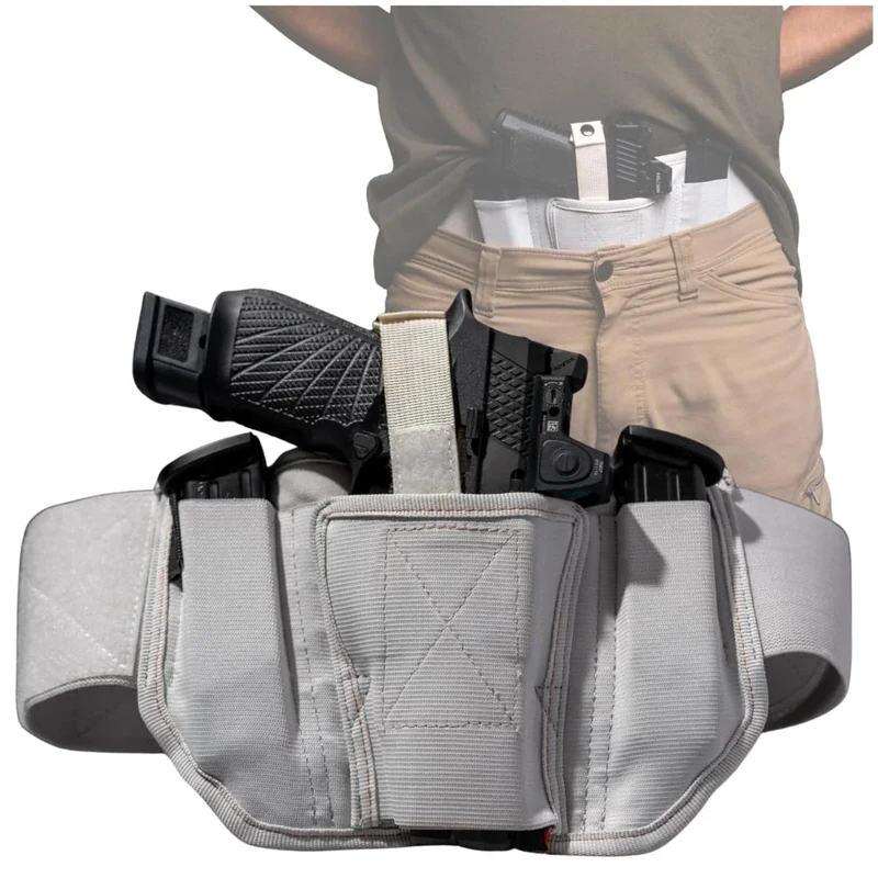 VNSH Belly Band Holster – Comfortable, Secure & Discreet | Concealed Carry Fit for 99% of Handguns with Built-in Mag Pouches