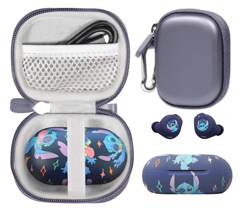 CaseSack Case for iJoy Disney Lilo and Stitch Bluetooth Earbuds (Midnight Blue)
