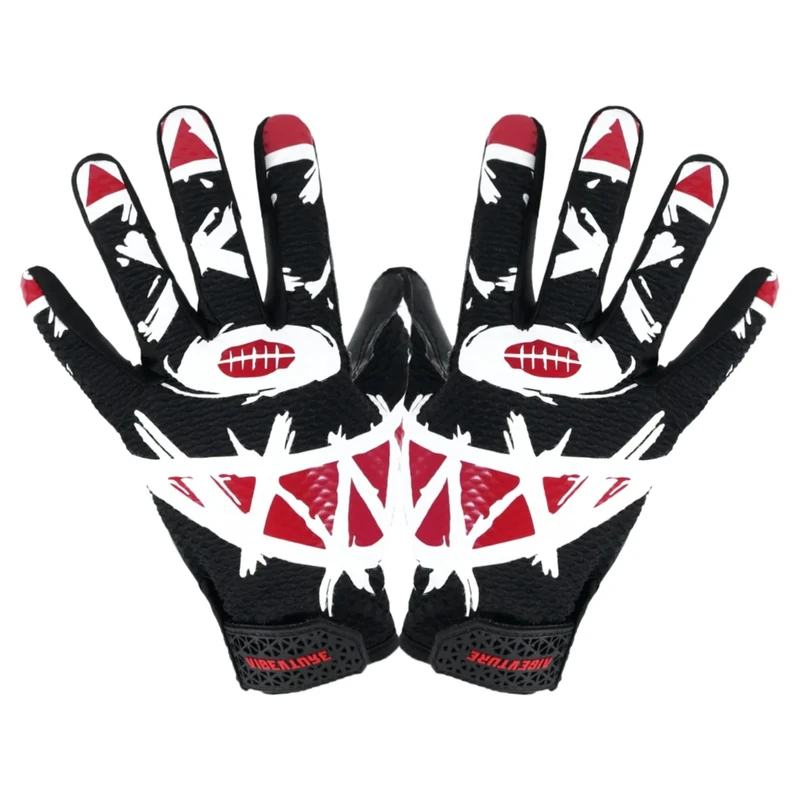 AIGEVTURE Youth Football Gloves Kids Receiver Sticky Football Gloves Boys Girls Black L