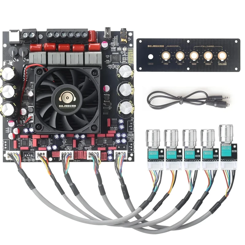 S600X-W Power Amplifier Board Bluetooth5.2 TPA3255 Chip with Subwoofer 2.1 Channel 300W×2+600W (S600X-W)