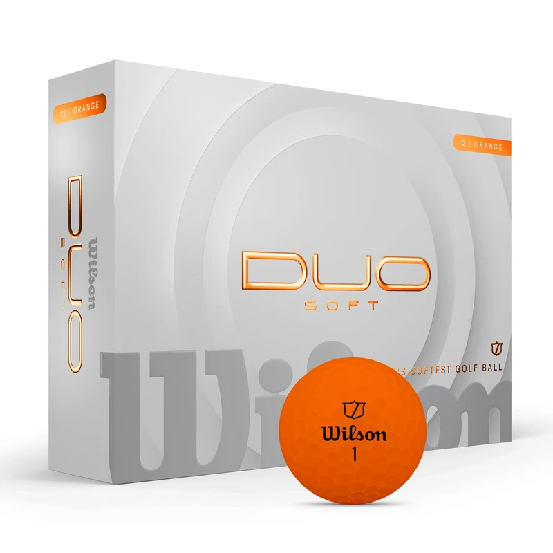 WILSON 2025 Duo Soft Golf Balls - Orange, 12 Balls