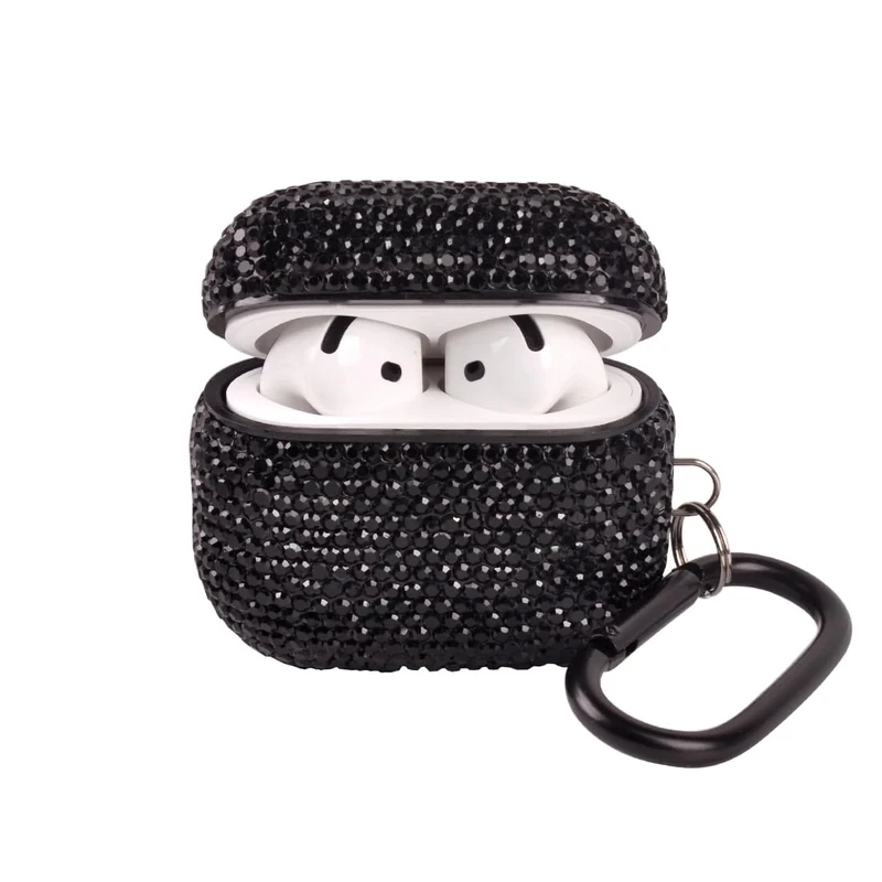 AXCUWS Sparkly Rhinestone Case with Keychain - AirPods 4 (2024) Cover - Image 1
