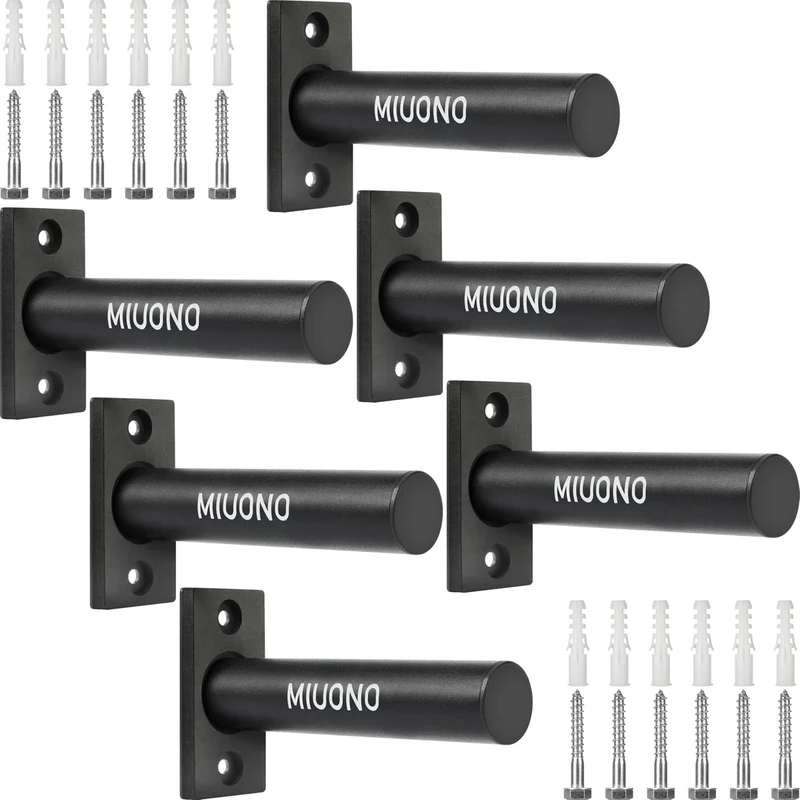 MIUONO Weight Plate Holder, 6 Pack Weight Plate Rack, Fit for 2 Inch Olympic Plate Storage Home Gym