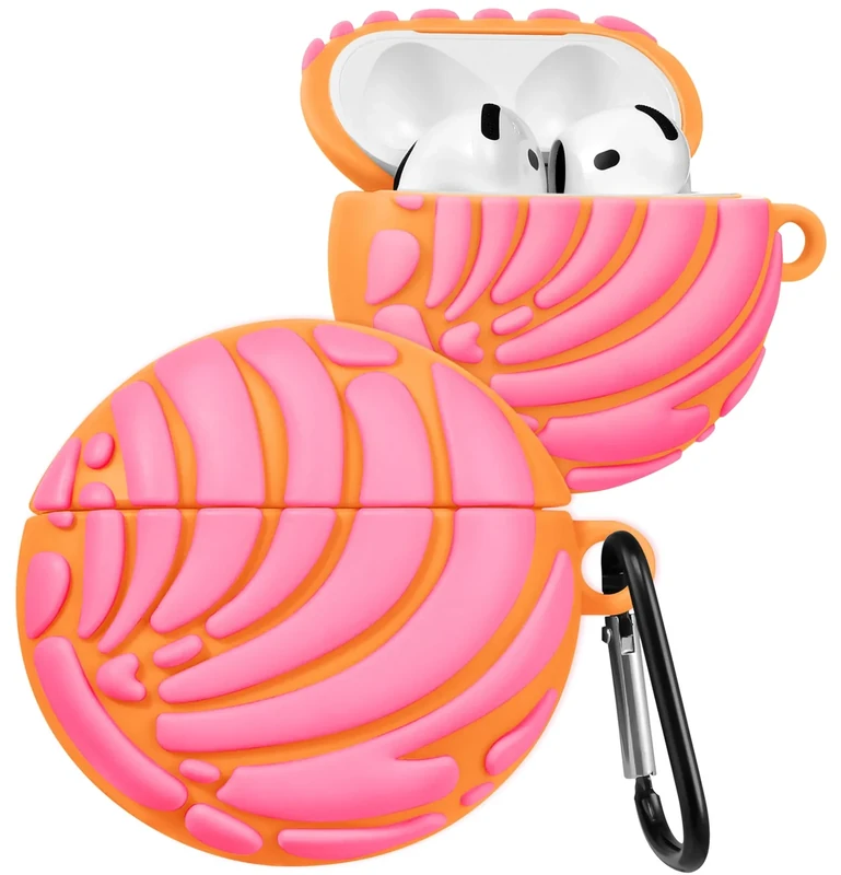 Boaretiu for AirPods 4 Case Cute Kawaii - 3D Soft Silicone Case Cover with Keychain for Women Girls Teens Food Girly Funny Unique Pretty Fashion Design Protective Skin Case for Airpods 4, PK Bread