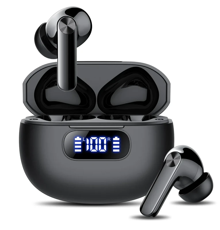 Wekily Earbuds Bluetooth 5.3 - LED Display, 48H Play, IP7 Waterproof
