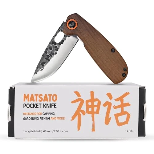 Matsato Folding Pocket Knife Small Pocket Knifes for Men & Women, EDC Camping Knive, Tactical Survival Knife, Compact Folding Knife for Hunting, Fishing, Hiking, and Outdoor Adventure 2.55 Inch blade