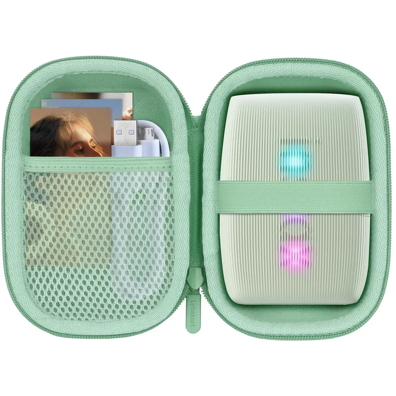 Lebakort Storage Case Compatible with Fujifilm Instax Mini Link 3 2 1 Smartphone Printer (Sage Green Case)