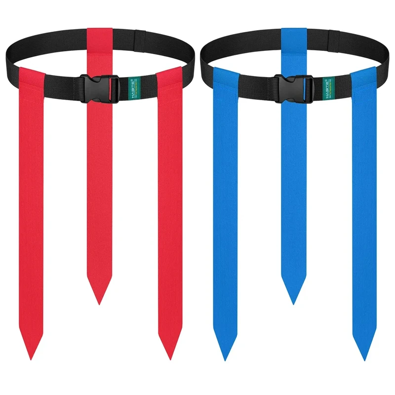 HASITE Flag Football Belts - 2 Sets of Adjustable Flag Football Set, Contains 6 Football Flags, Perfect for Youth Adults and Children To Capture The Flag