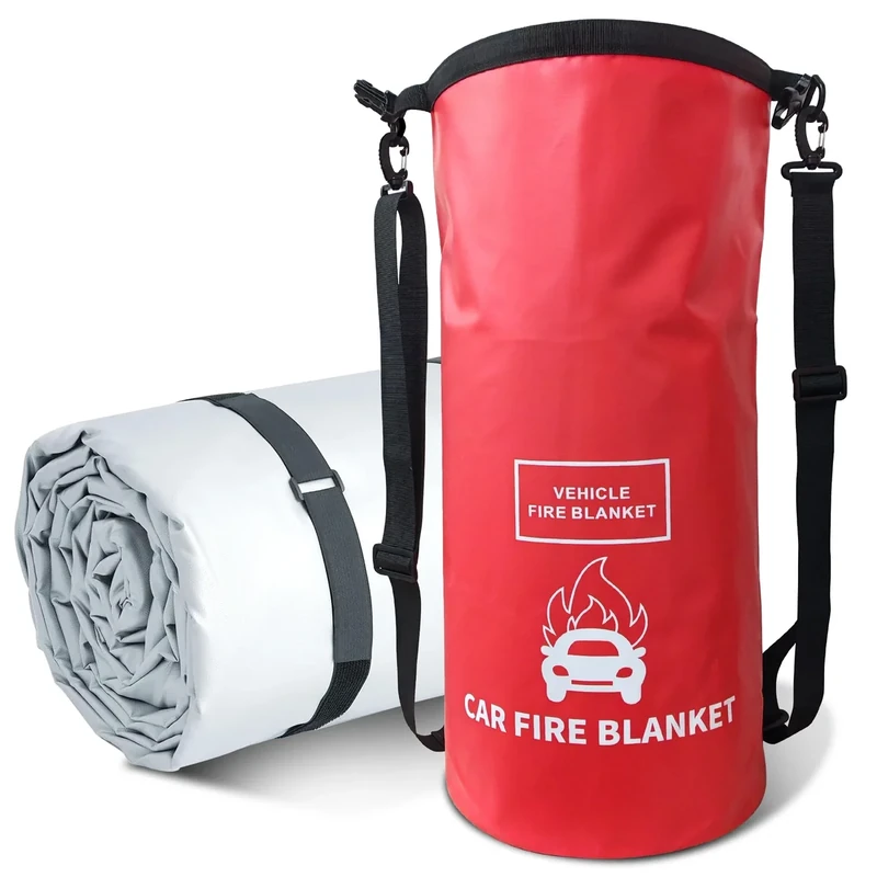 Demiwise Vehicle Fire Blanket, Emergency Fire Extinguisher Blanket for Car,Survival Safety Fire Blanket for Automobiles, Motorcycles, Warehouses, House, Camping in The Wilderness (13.1x19.6ft)