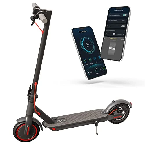 VOLPAM Electric Scooter, 350W/500W Powerful Motor, 8.5"/10" Solid Tires, 19/21Mph, 28/23/21/16 Miles Max Range, Dual Braking